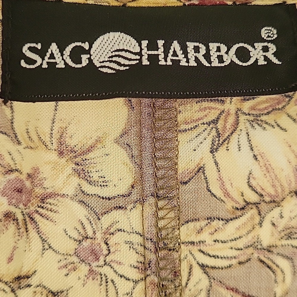Vintage Sag Harbor Floral Midi Dress Y2K Button Front Rayon Size 16 NWT - Picture 13 of 14